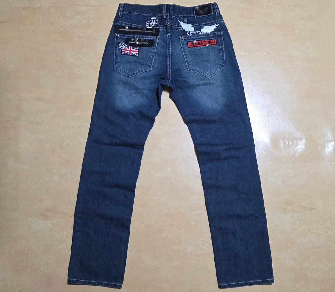 [A급34] 로빈스진 유니언잭&아이언크로스 커스텀 빈티지진 상품이미지6