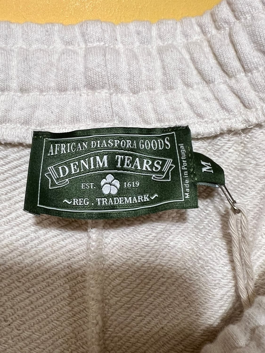 [M] 데님 티어스 라인스톤 잼스톤 코튼 리쓰 스웨트팬츠 오트밀 상품이미지7