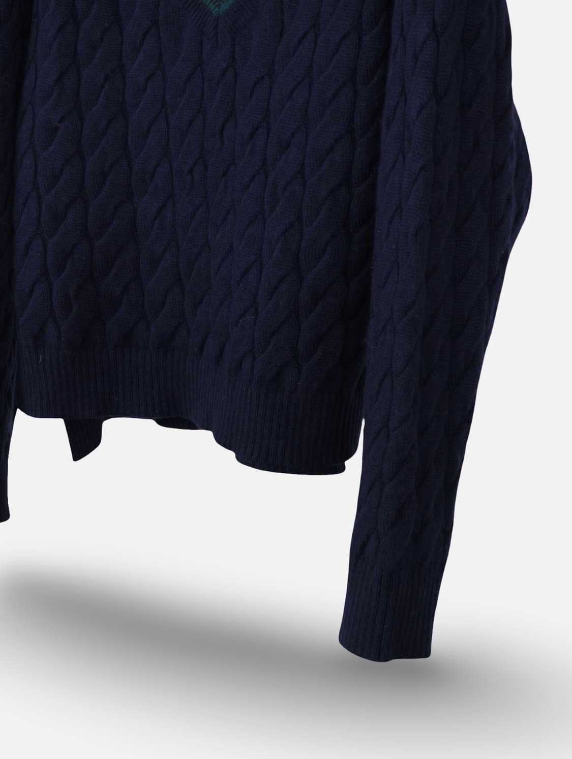 Fred Perry Cable Knit V-Neck Sweater 상품이미지3