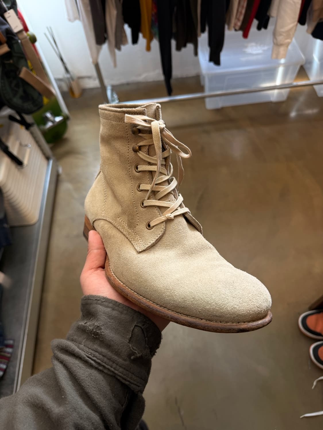 N.D.C made by hand 라이트 아이보리 스웨이드 부츠 43 상품이미지1