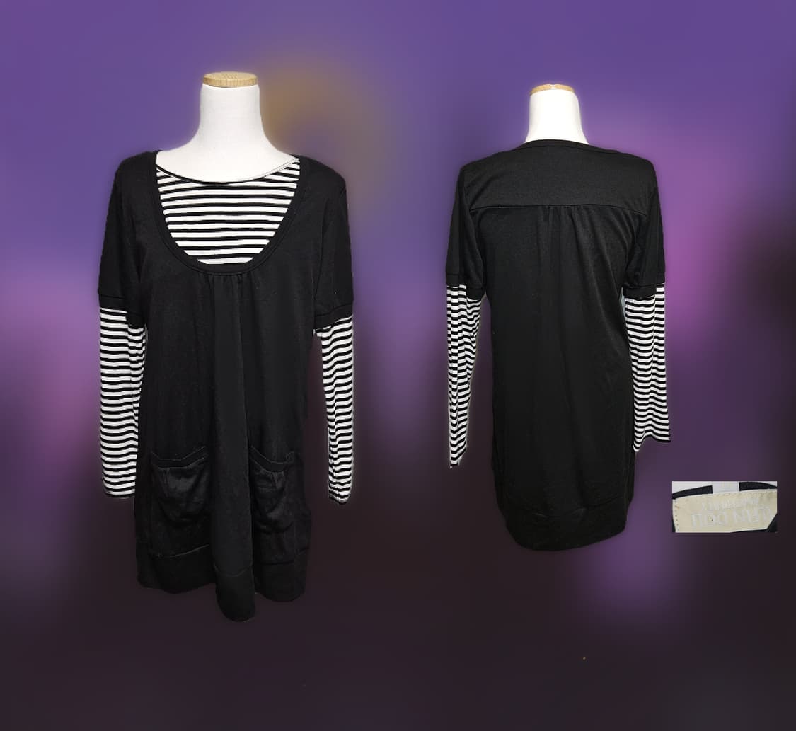 빈티지 공겜여주 모리걸 레이어드 티셔츠 원피스 펑크 고스펑크 핀터깔 상품이미지1