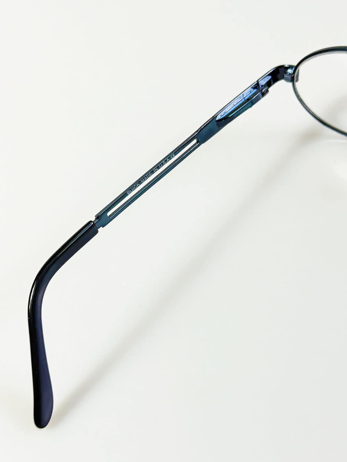 90s USA BUICK 블루메탈 슬림 오벌 프레임 빈티지 안경 상품이미지7