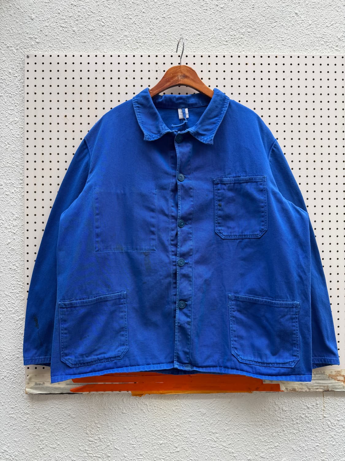 WASHED BLUE OLD VINTAGE FRENCH 프렌치워크자켓 상품이미지1