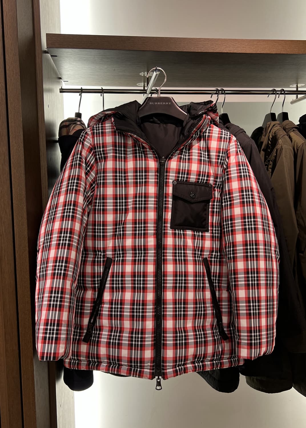 버버리 체크 리버서블 양면 여성 다운 패딩 상품이미지1