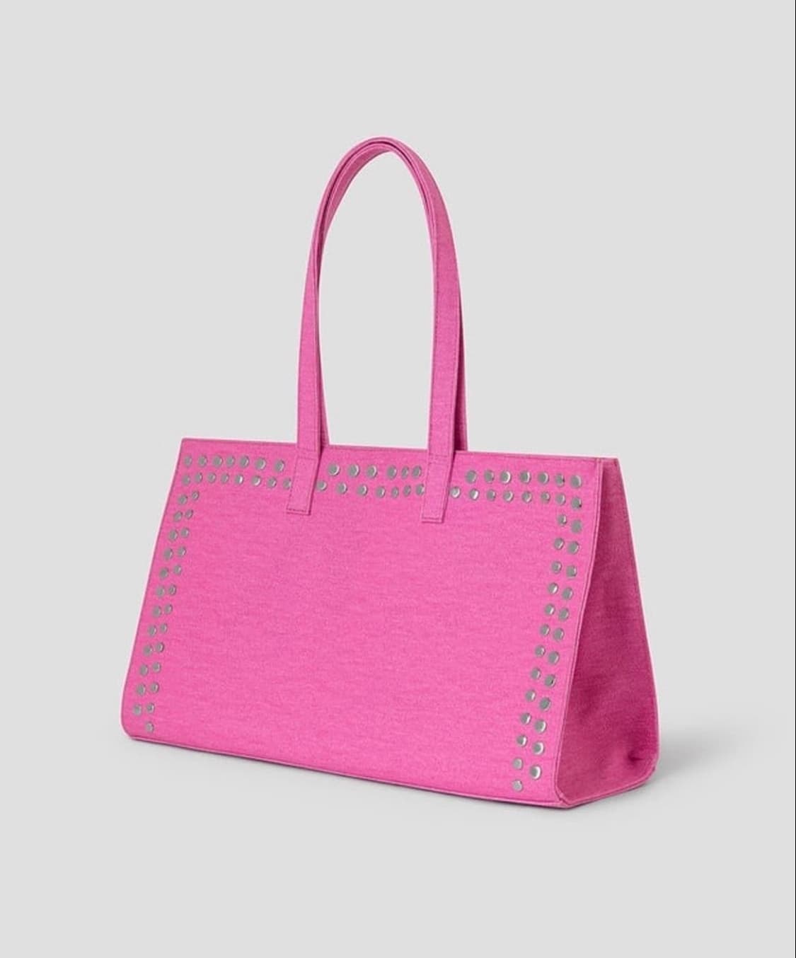 F/ 기마구아스 스터드 미디 쇼퍼백 핑크 상품이미지7