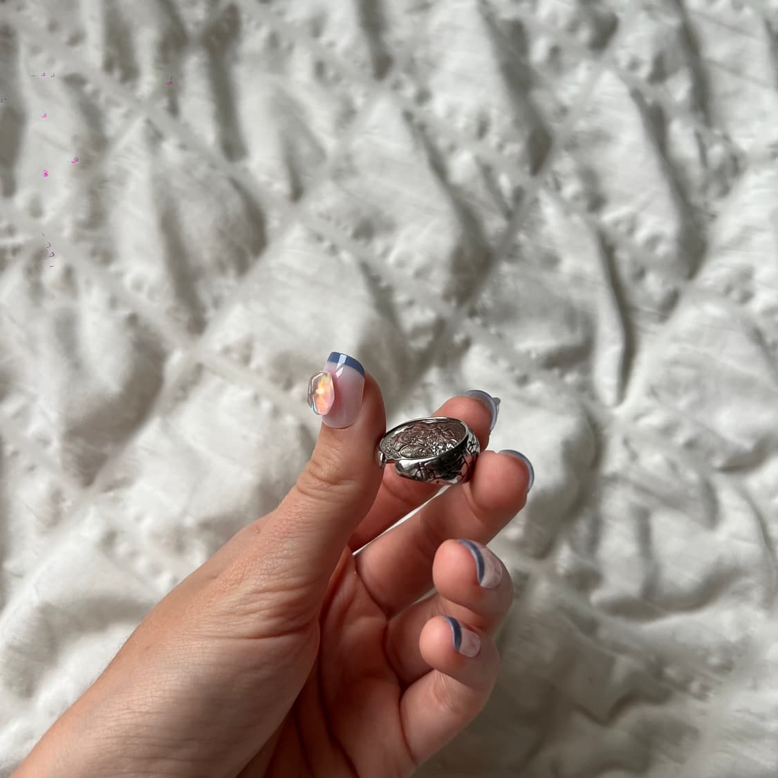 앤틱 플라워 패턴 실버 반지 상품이미지4