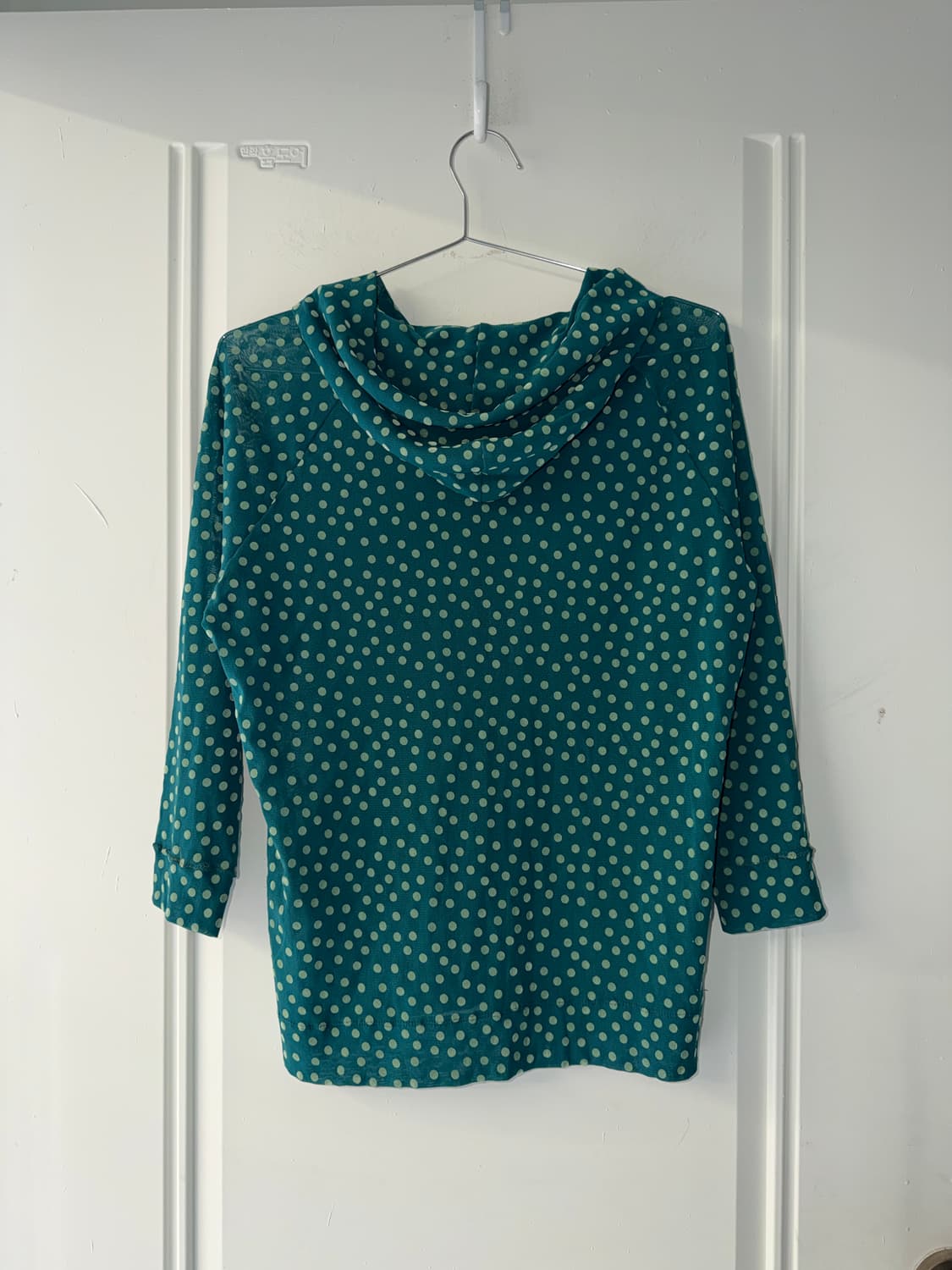 일본빈티지 도트 시스루 후드세트 상품이미지10