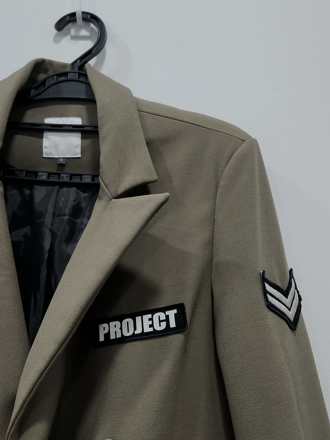 [S] LAP 랩 카키 더블 버튼 롱 코트 여성 S 상품이미지3