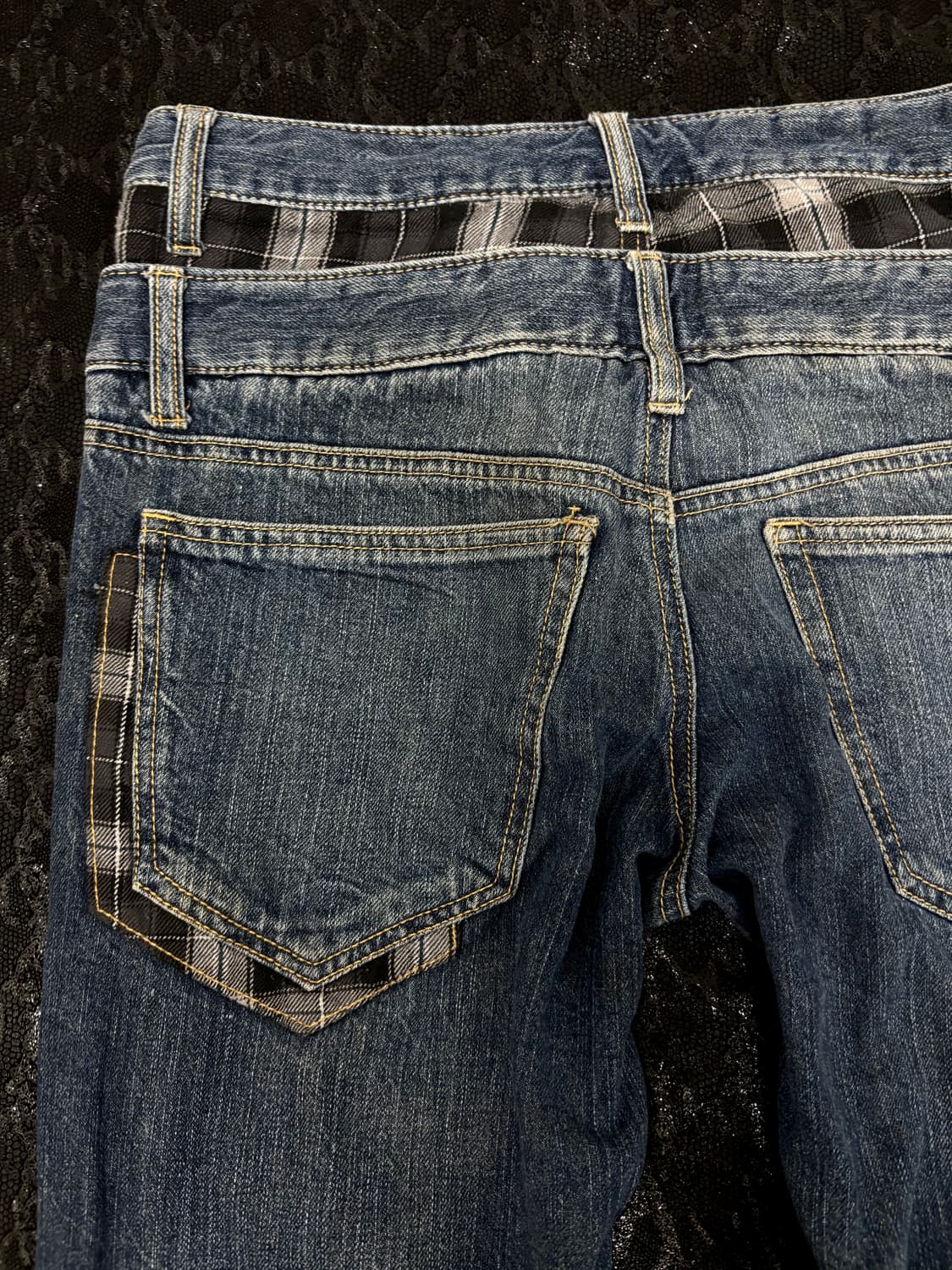“Vintage” Double Belt Check Detail Y2K P 상품이미지5