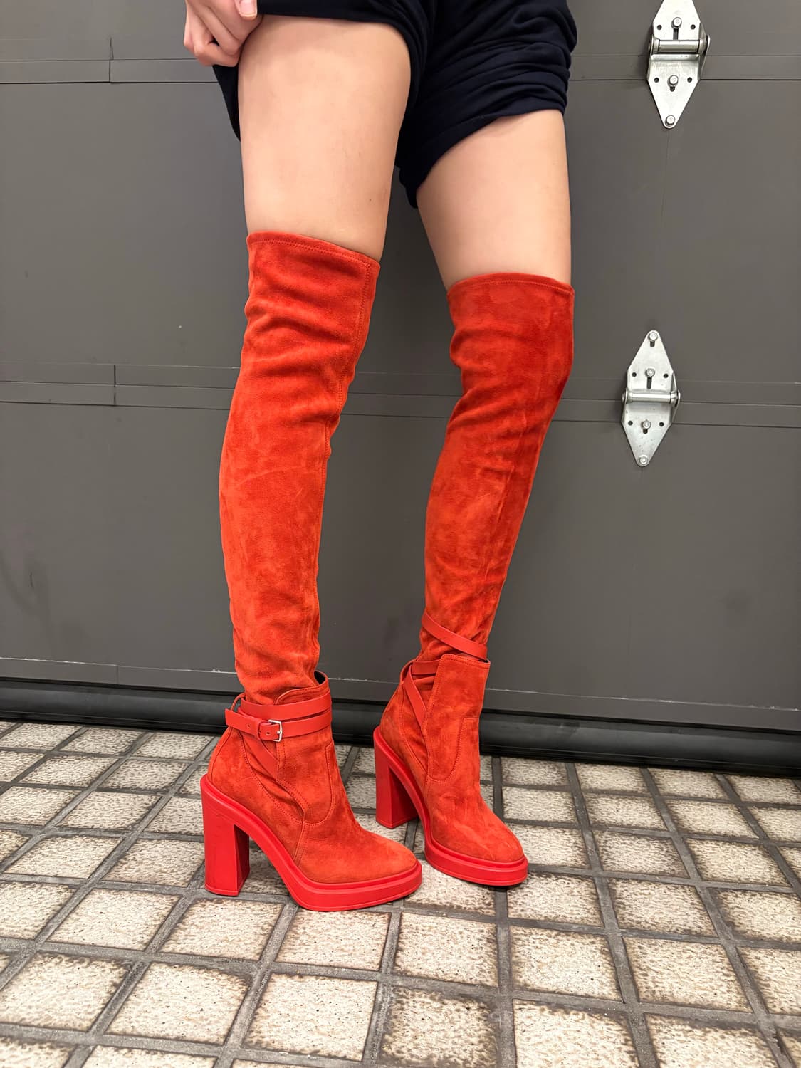 에르메스 Hermes 스웨이드 롱 부츠 240 정품 상품이미지2