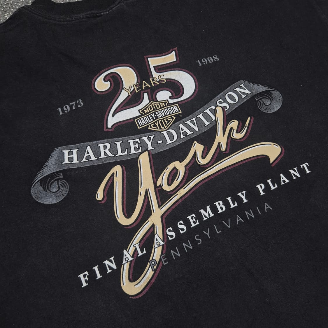 [2XL]90s US Made 할리데이비슨 요크공장 25주년-A24 상품이미지4