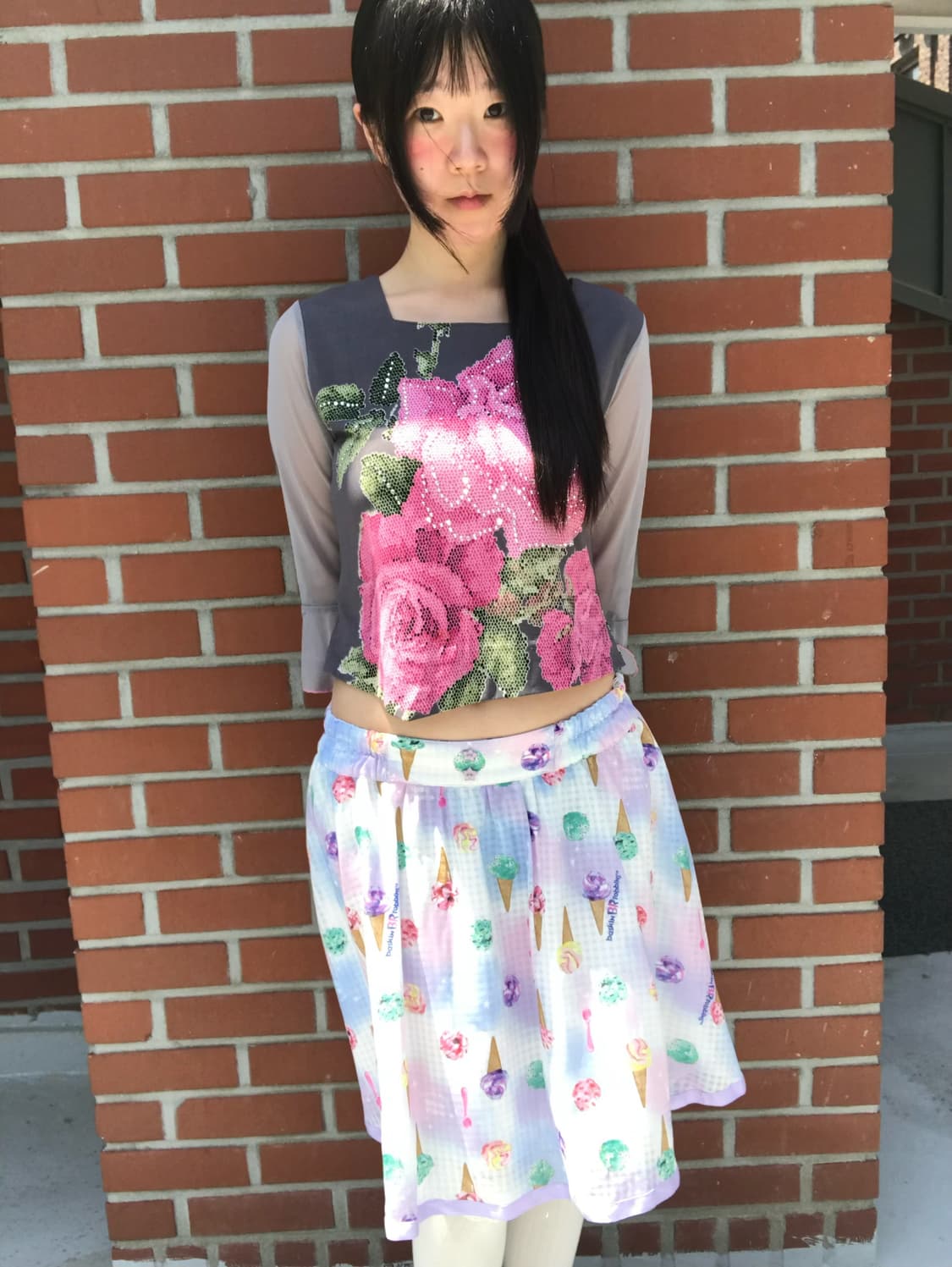 vintage ice cream pattern skirt 상품이미지7