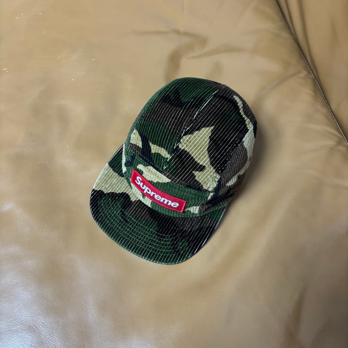 슈프림 캠프캡 모자 박스로고 코듀로이 우드랜드 카모 상품이미지5