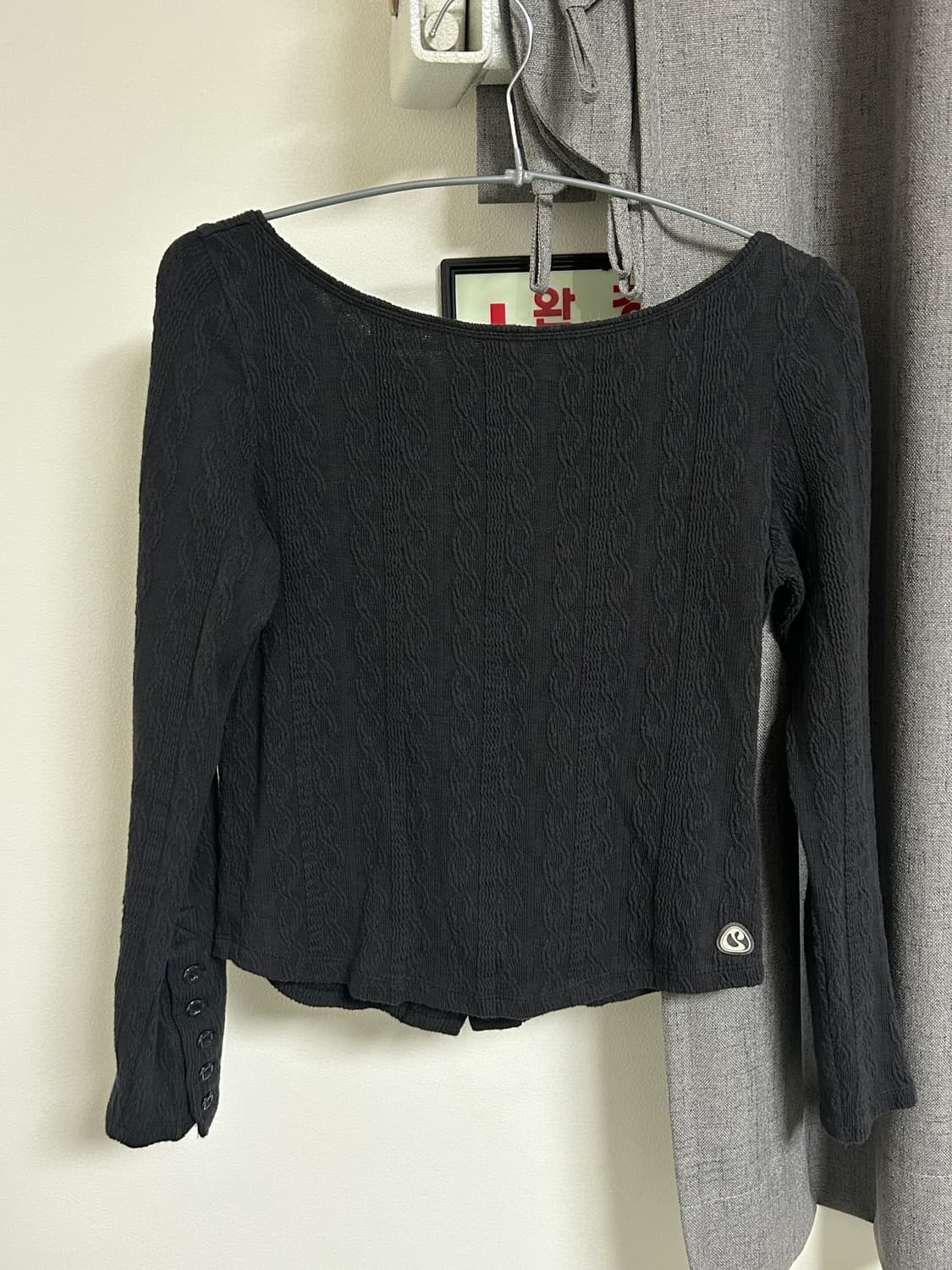 코이세이오 투웨이 롱슬리브 티셔츠 차콜 상품이미지2