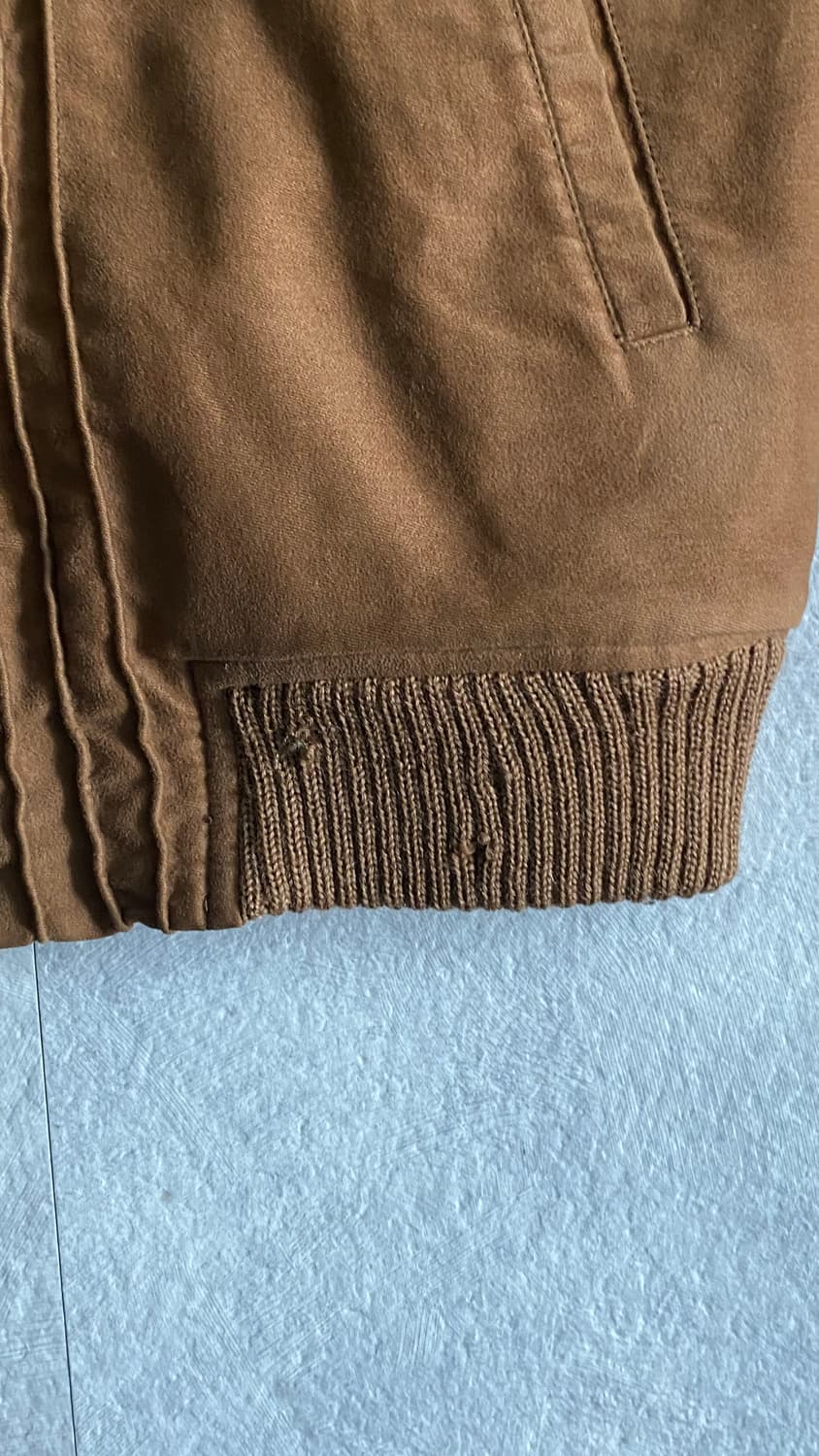 일본 빈티지 스웨이드 블루종(L) 상품이미지5