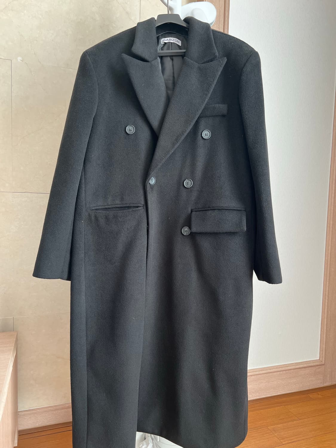 블랙 롱코트 상품이미지1