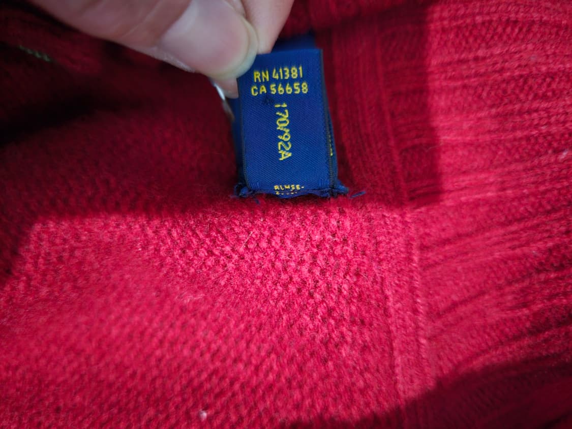 폴로 POLO 레드 빅포니 니트집업 90/S 상품이미지6