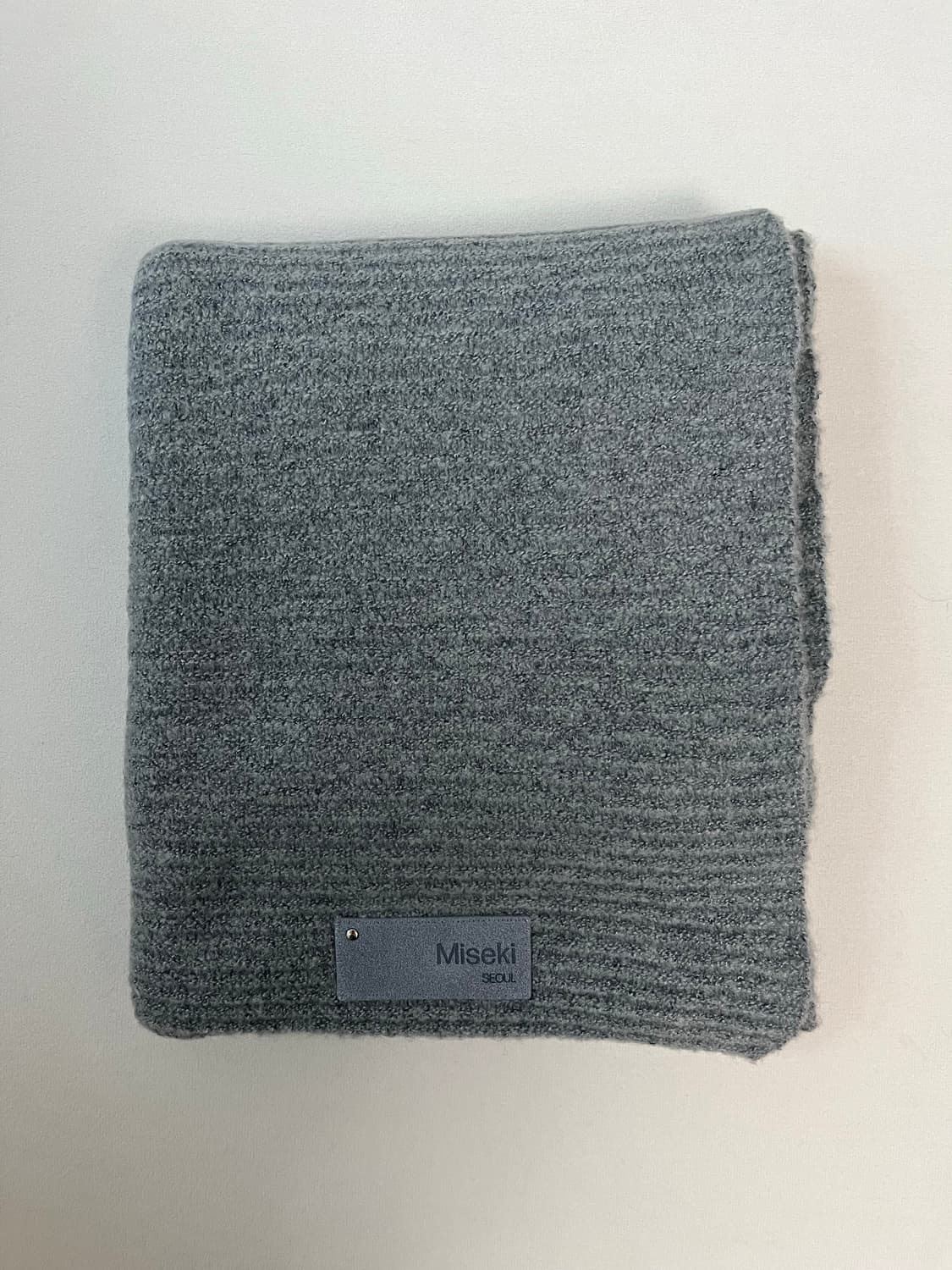 미세키서울 patch knit muffler grey 상품이미지1