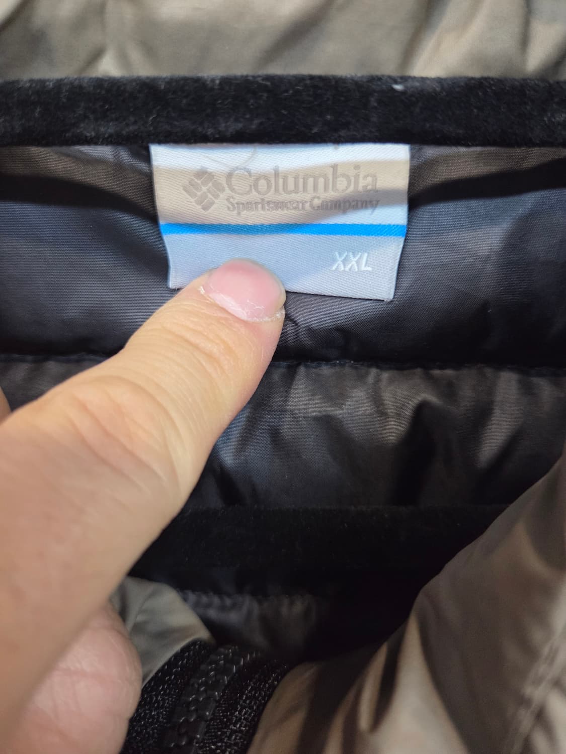 컬럼비아 경량패딩 조끼 베이지 xxl 상품이미지3