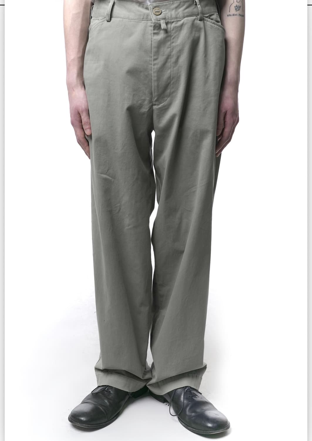 [XS] 이얼즈어고 와이드 치노 팬츠 Y-950 카키 상품이미지1