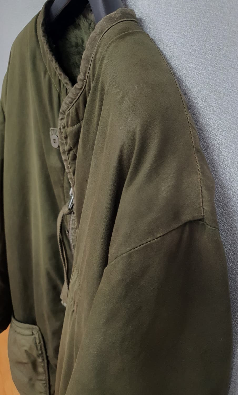 빈티지 스웨덴군 퍼 라이너 + m-65 피쉬테일 파카 커스텀 자켓. 상품이미지6
