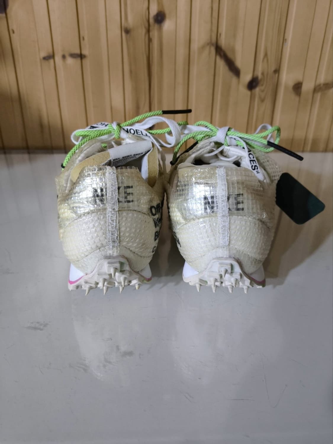 265mm 오프화이트 X 나이키 와플 레이서 화이트 운동화 상품이미지8