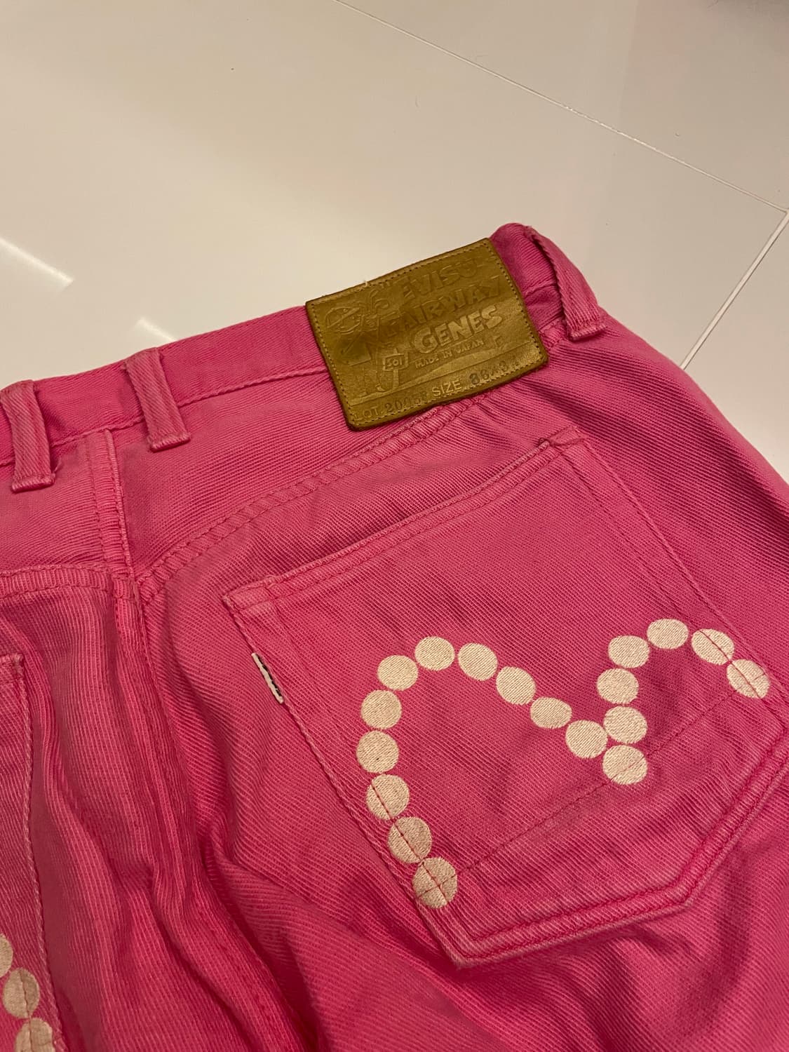 Evisu 빈티지 데님 pink 상품이미지4