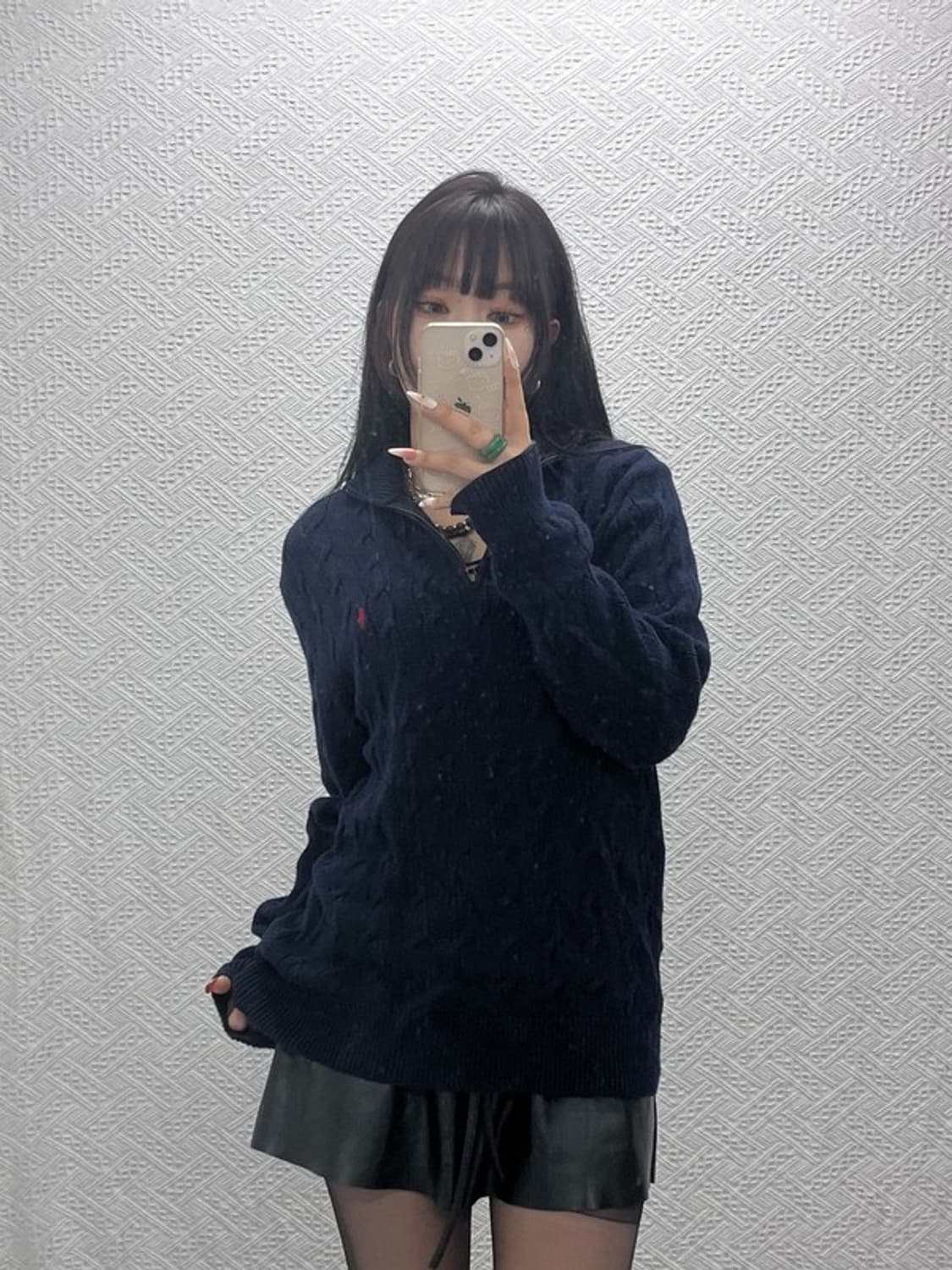 폴로랄프로렌 신형라벨 캐주얼 케이블 반집업 니트 L C09420 상품이미지2