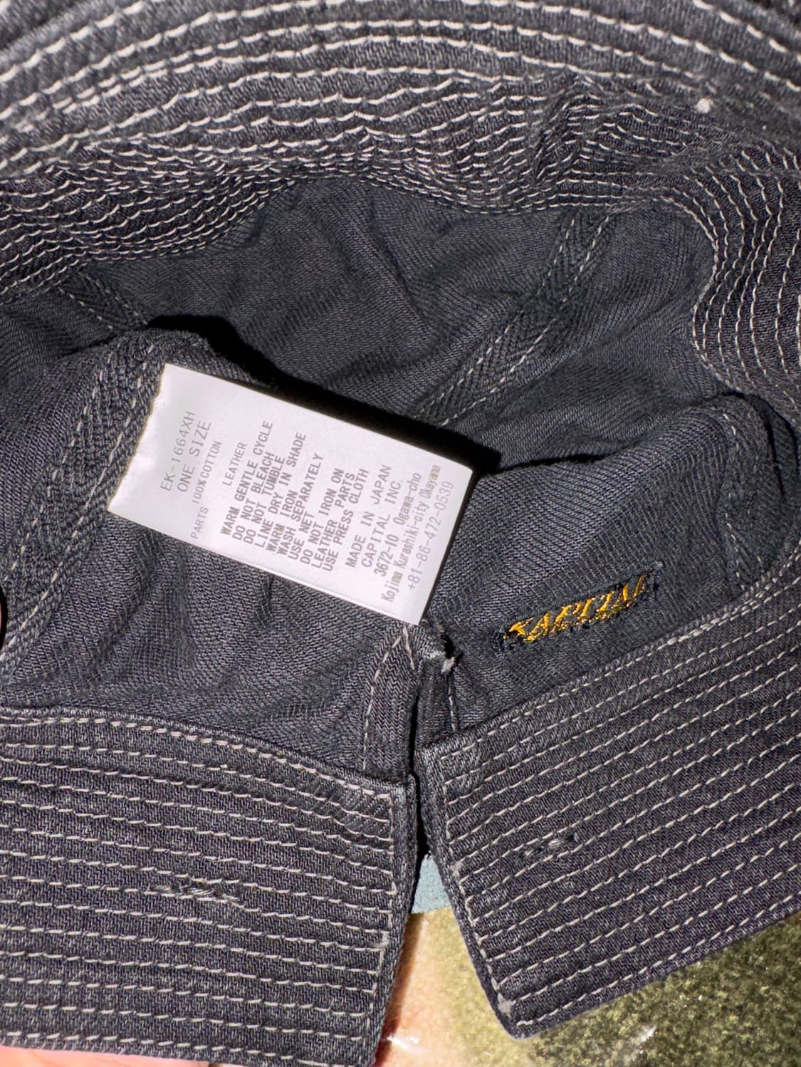 캐피탈 11.5oz 노인과바다 캡 블랙 상품이미지4