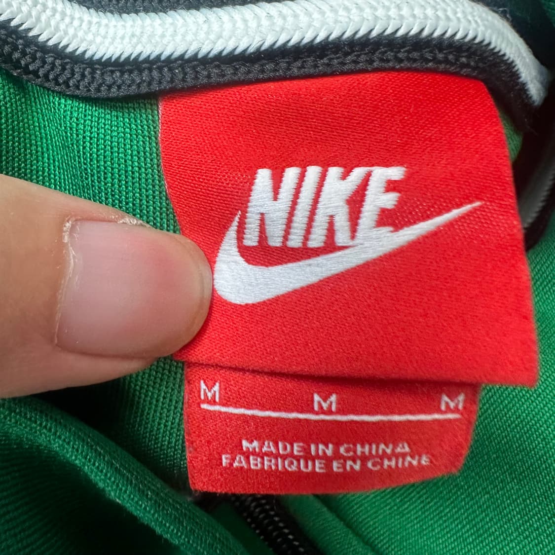 나이키 빈티지 화이트 사이드라인 그린트랙탑져지 95 상품이미지3