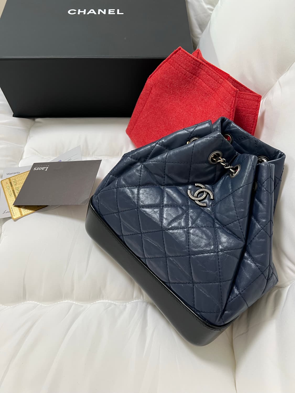 [정품] 샤넬 가브리엘 백팩 스몰 네이비 블랙 26번대 상품이미지2