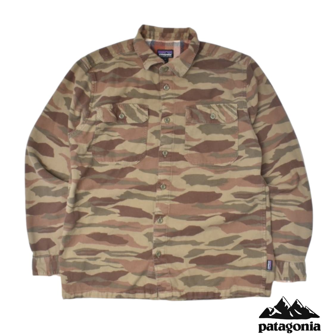 파타고니아 카모패턴 오가닉 코튼 셔츠 남방 M N0777 상품이미지1