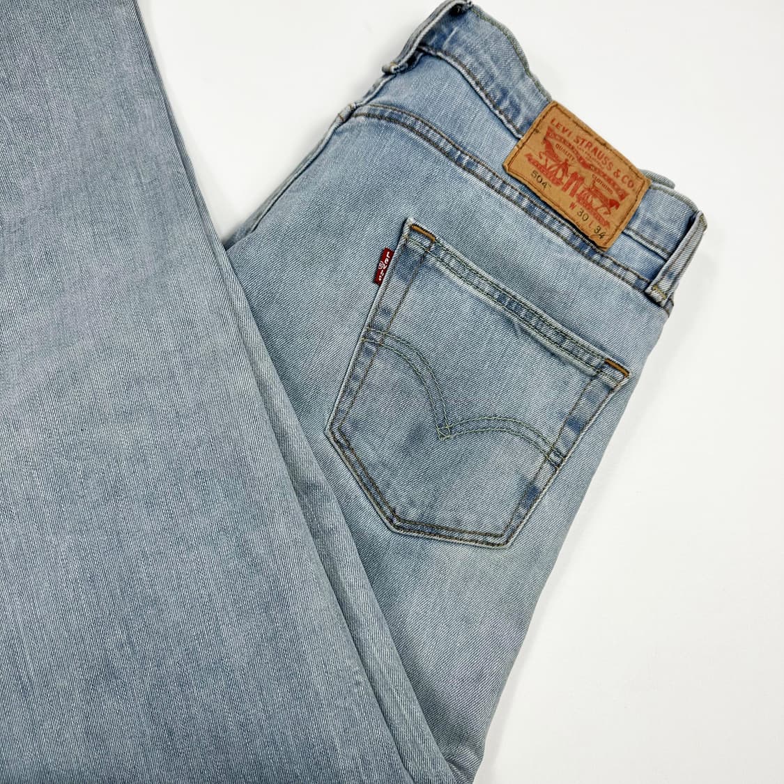 리바이스 504 오리지널 연청 데님 팬츠 (30인치) 상품이미지1