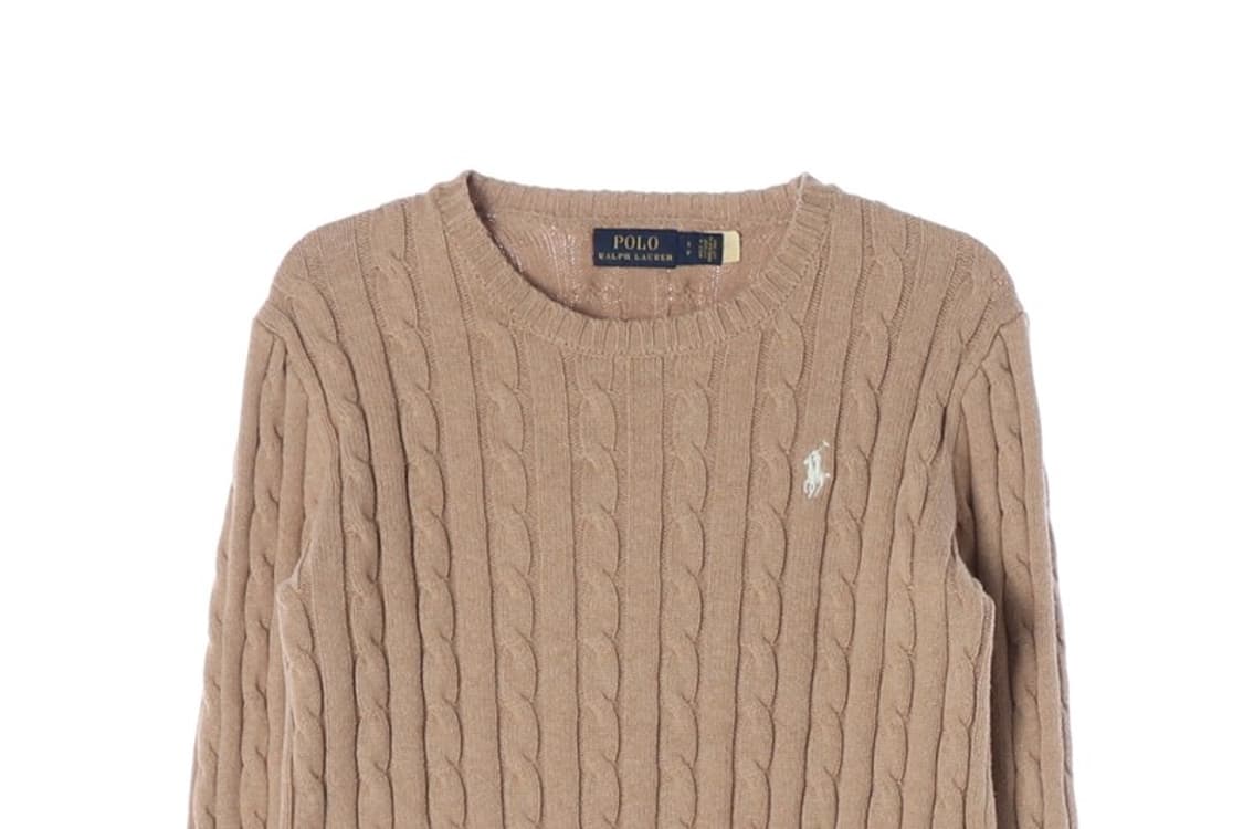 폴로 랄프로렌 꽈배기 라운드넥 니트 S 상품이미지3