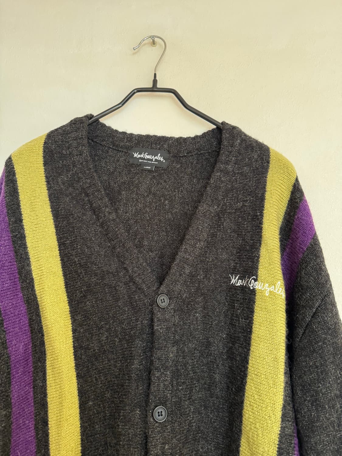 마크 곤잘레스 스트라이프 니트 가디건 상품이미지2