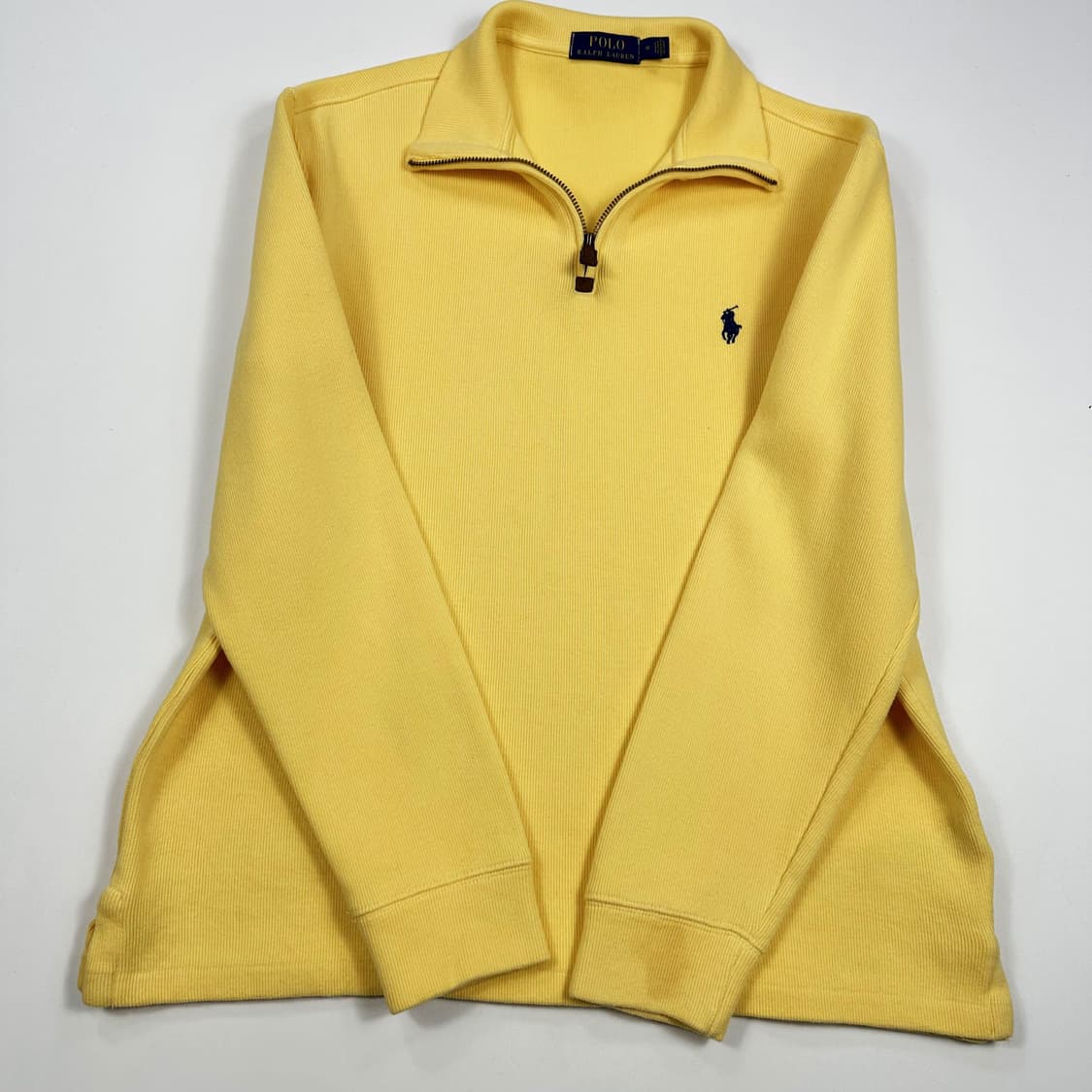 폴로 랄프로렌 포니 머스타드 반집업 니트 (M) 상품이미지4