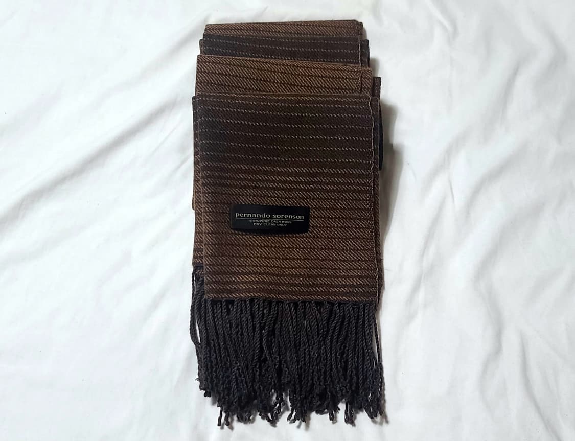 페르난도 소렌슨 캐시미어 머플러 브라운 상품이미지3