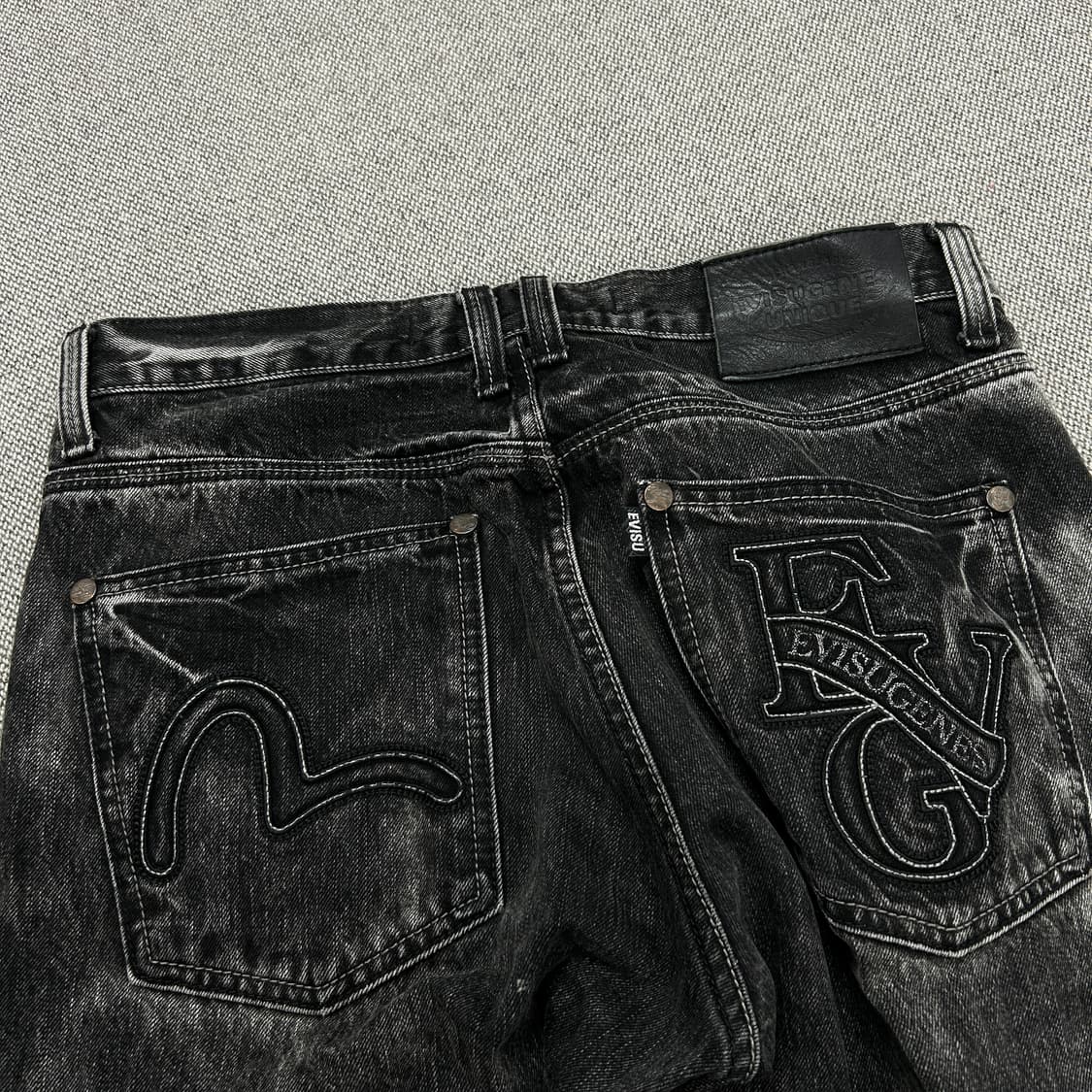 에비수 워시드 블랙진(34) 상품이미지2