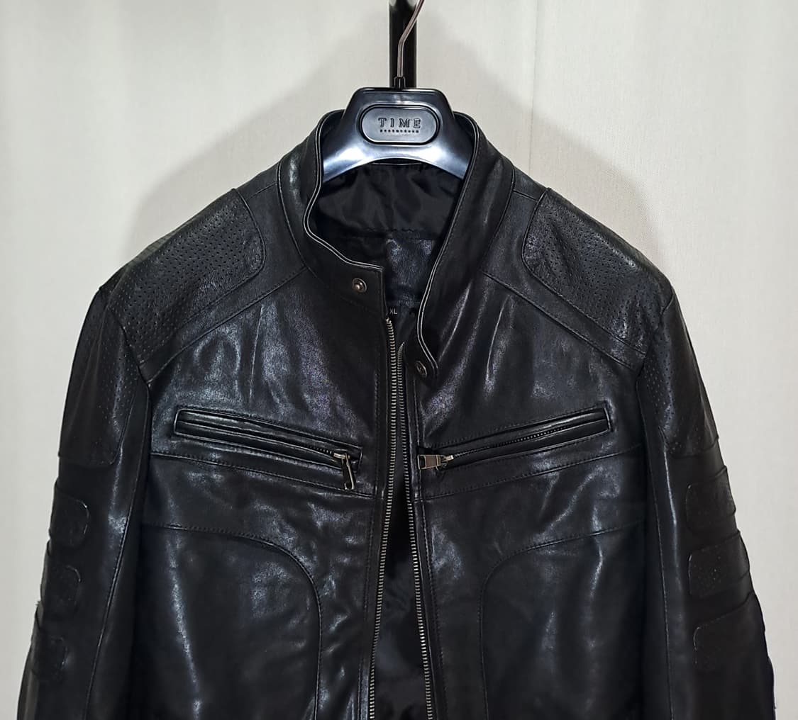 (택포) 절개패치 싱글 양가죽 자켓 M B1 상품이미지2