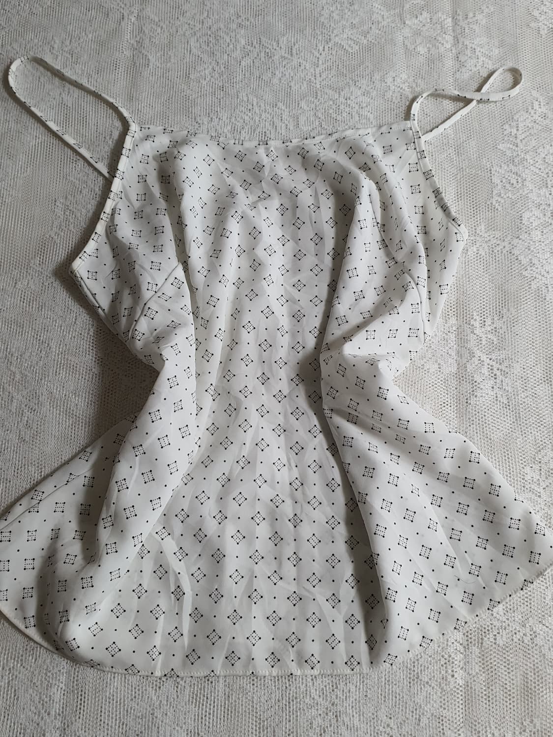 [빈티지] 패턴 끈나시 블라우스 상품이미지1