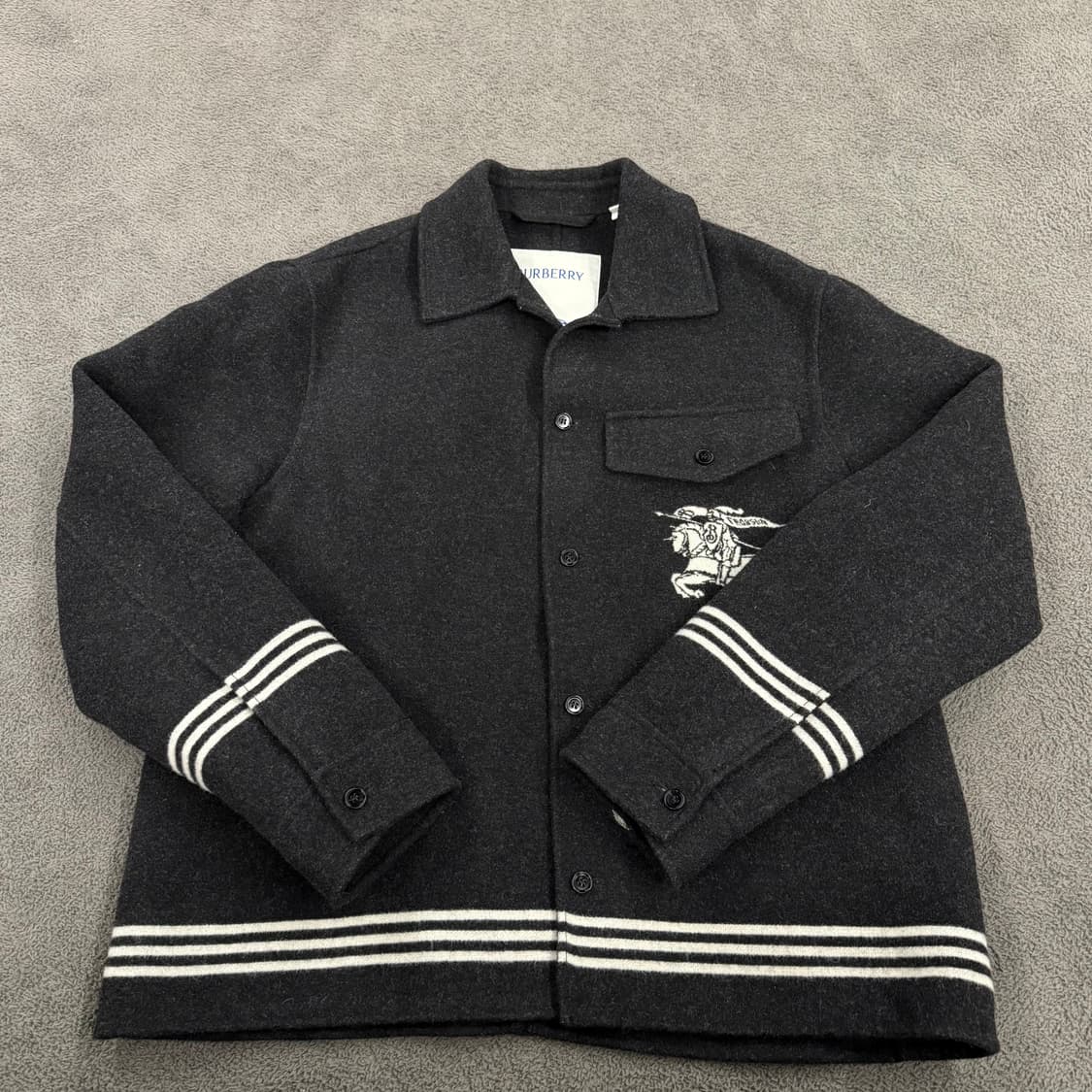 [정품/XL] 버버리 EKD 울 오버셔츠 자켓 c1 상품이미지2