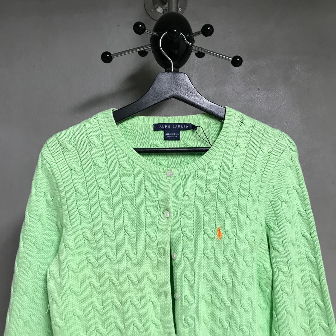 폴로 랄프로렌 케이블 니트 가디건 그린 L(W) 상품이미지2