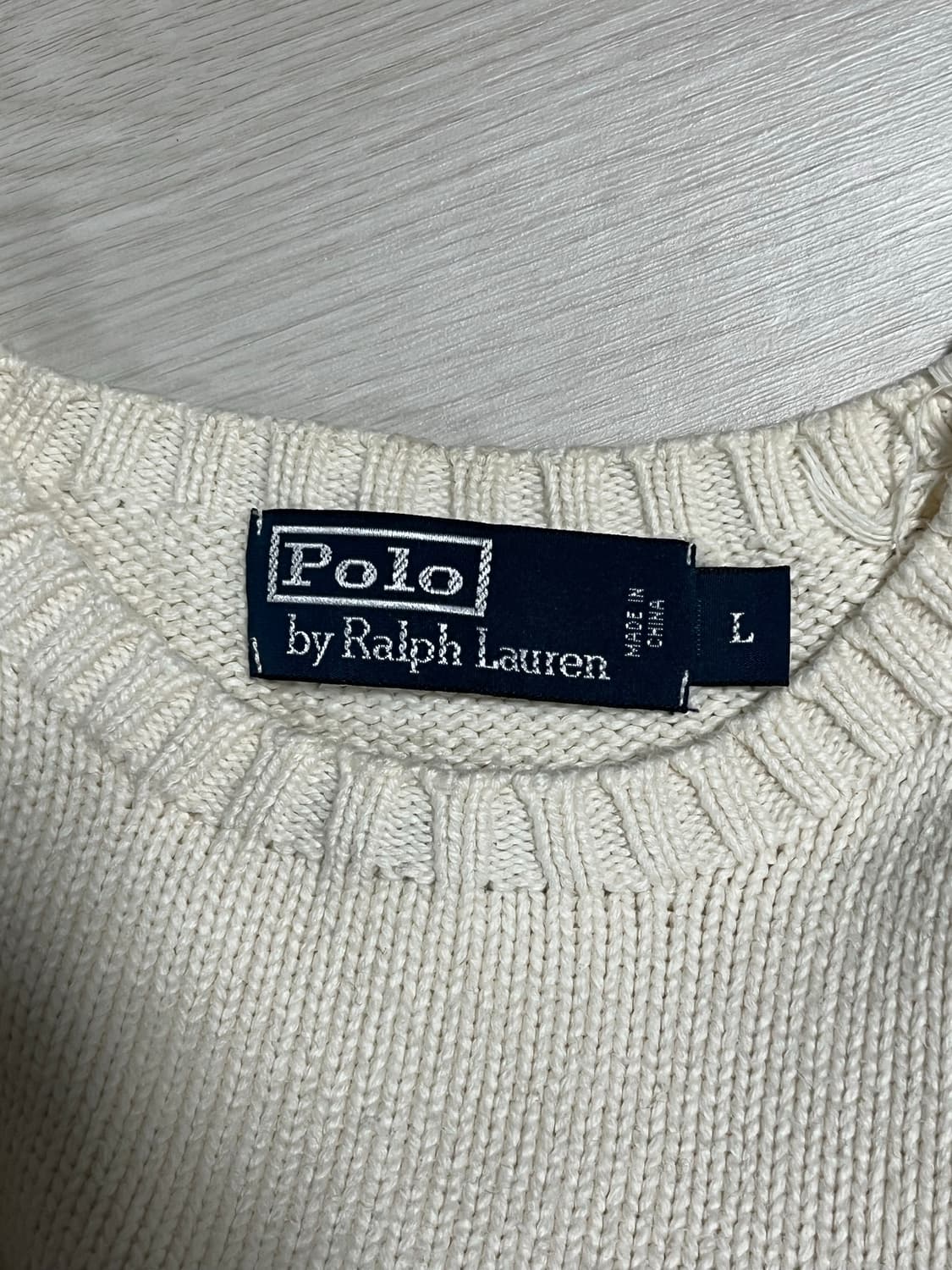 폴로 랄프로렌 니트 아이보리 L 상품이미지3