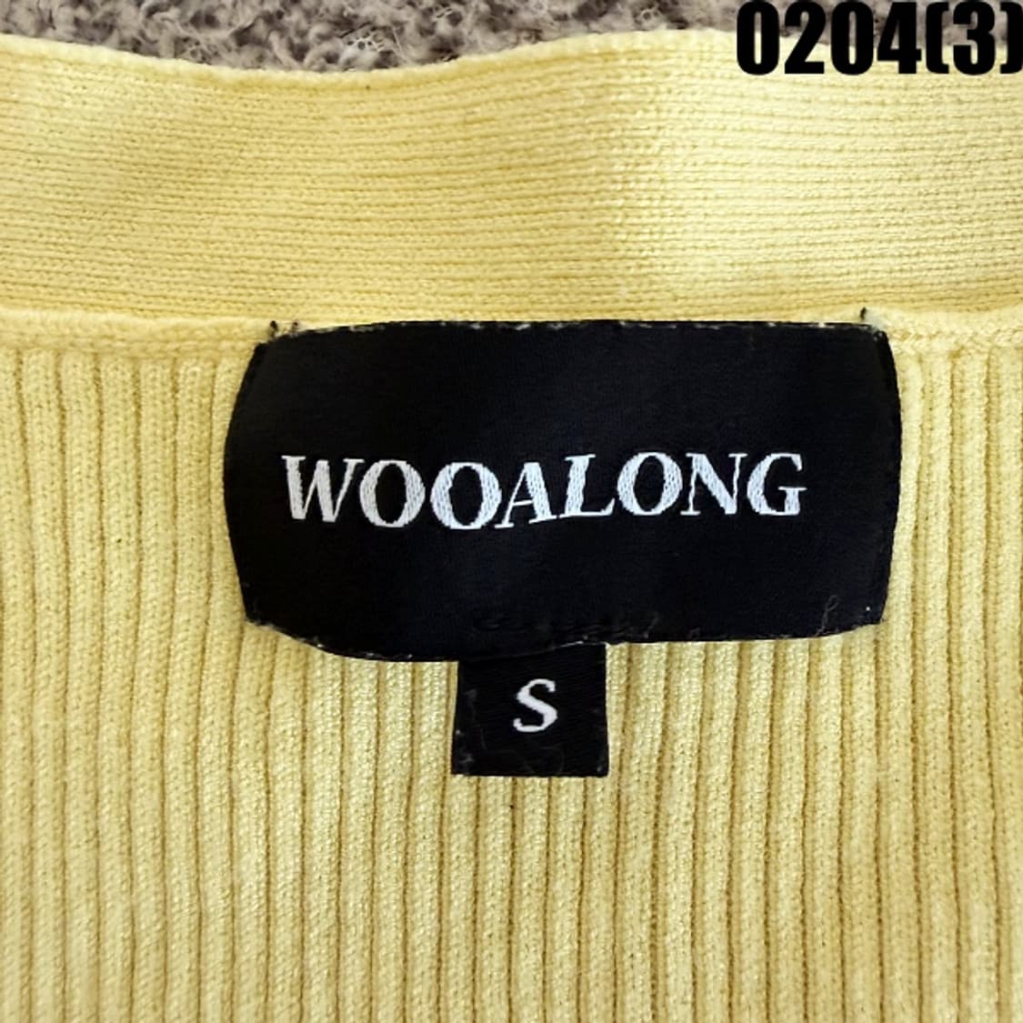[S] 우알롱 여성 브이낵 골지 옐로우 가디건 0204(3) 상품이미지4