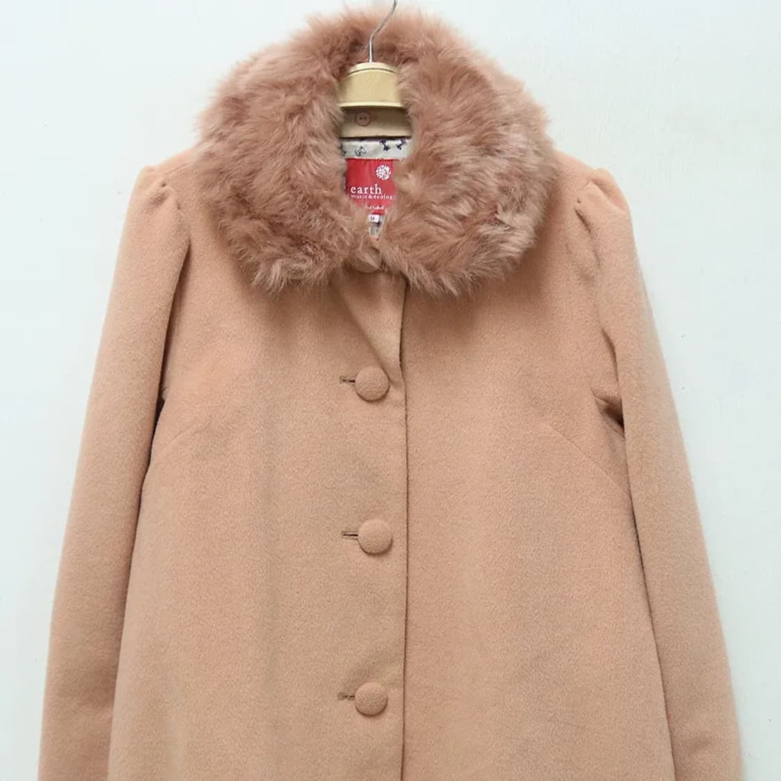 얼스 뮤직 밑단 포인트 딸기우유 싱글 코트 60311 상품이미지3