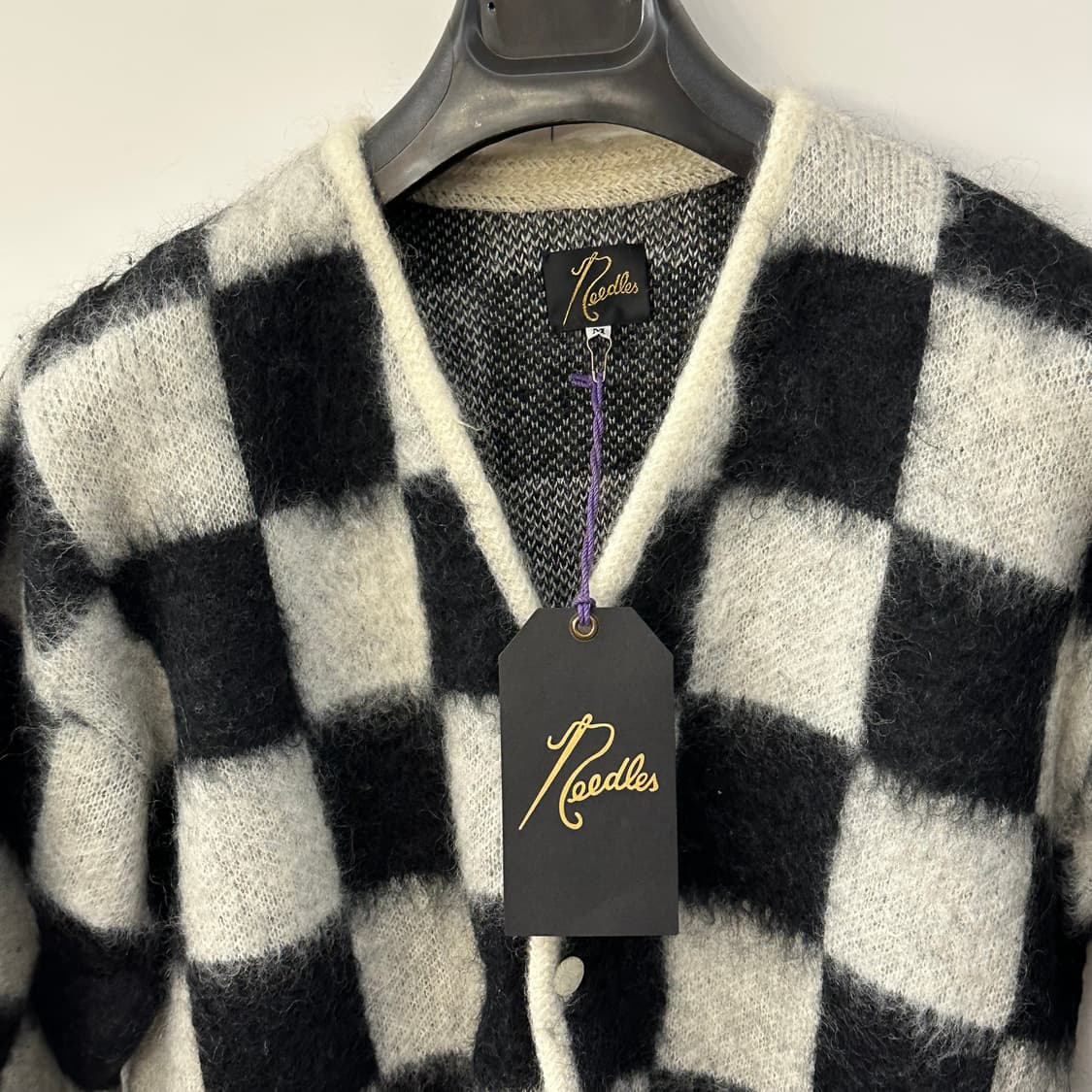 니들스 체커 모헤어 가디건  상품이미지2