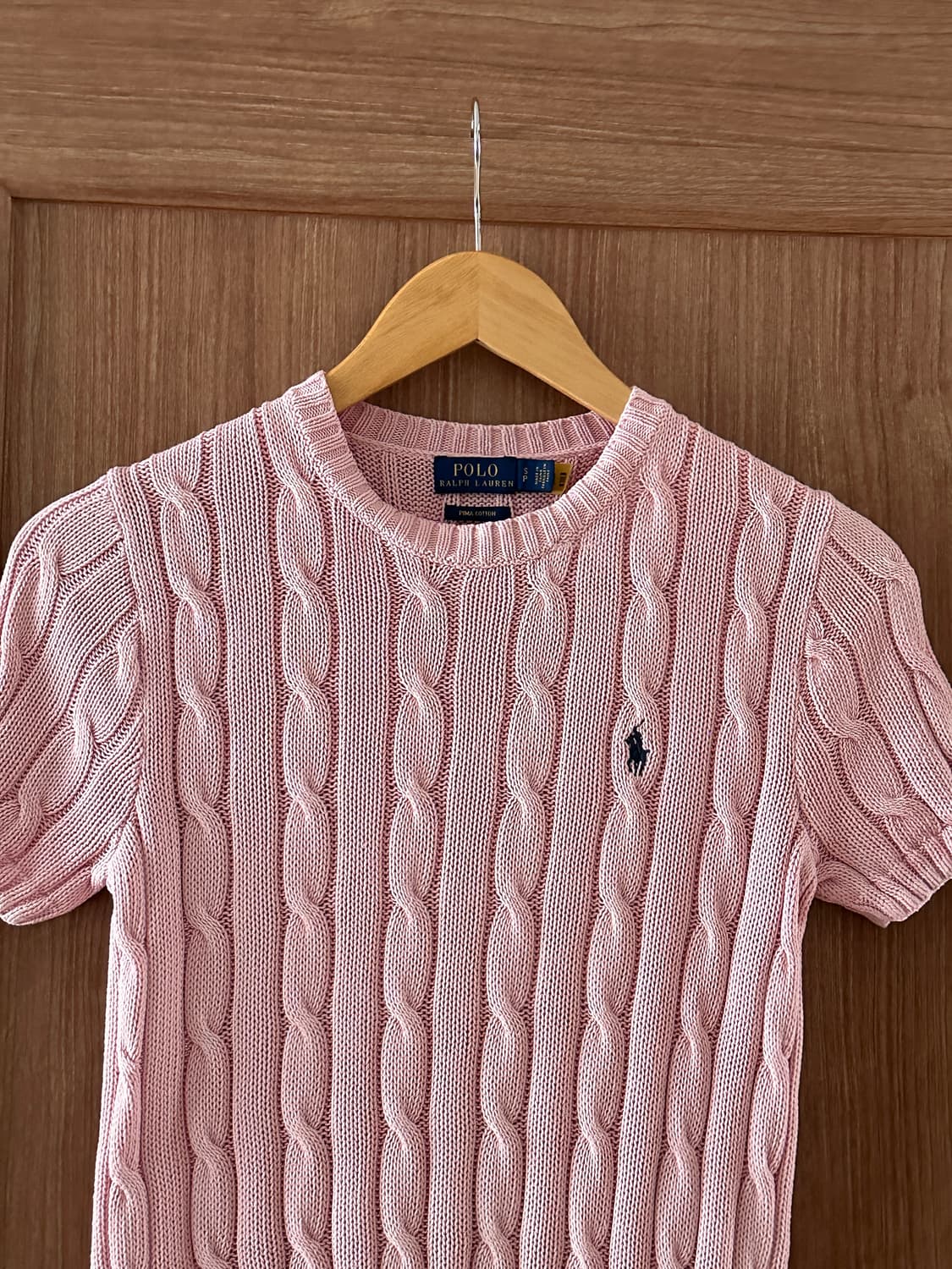 Polo Ralph Lauren 여성 꽈배기 반팔 니트 S 상품이미지4