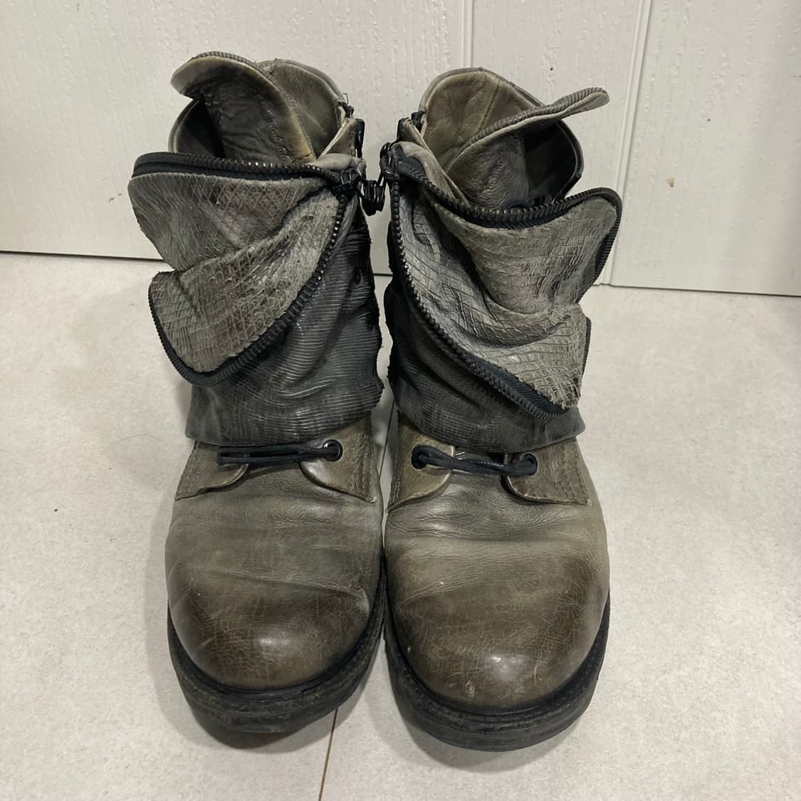 A.S.98 드레이프 랩 레더 부츠 상품이미지5