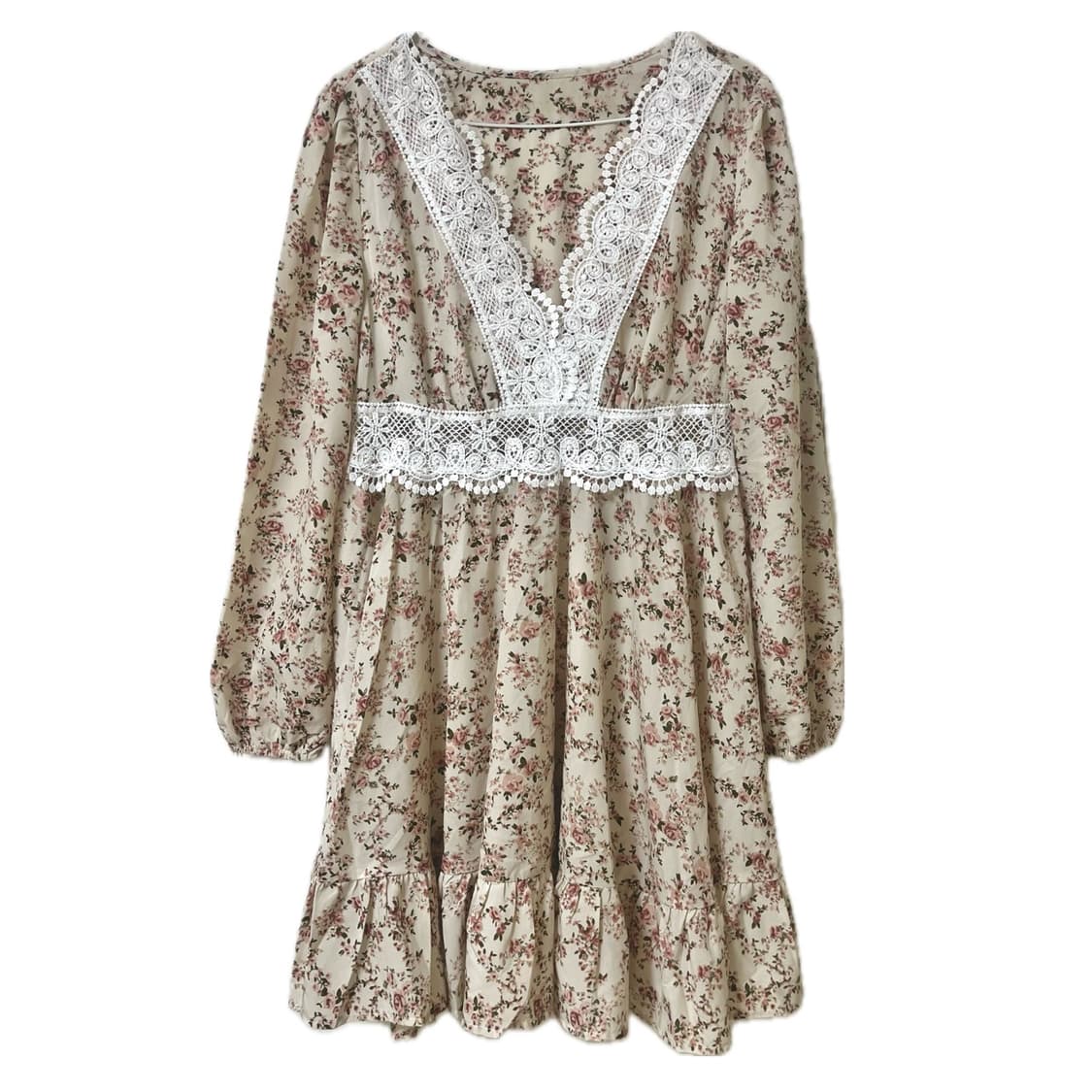 빈티지 플라워 패턴 원피스 일본 리즈리사 엑시즈팜깔 상품이미지1