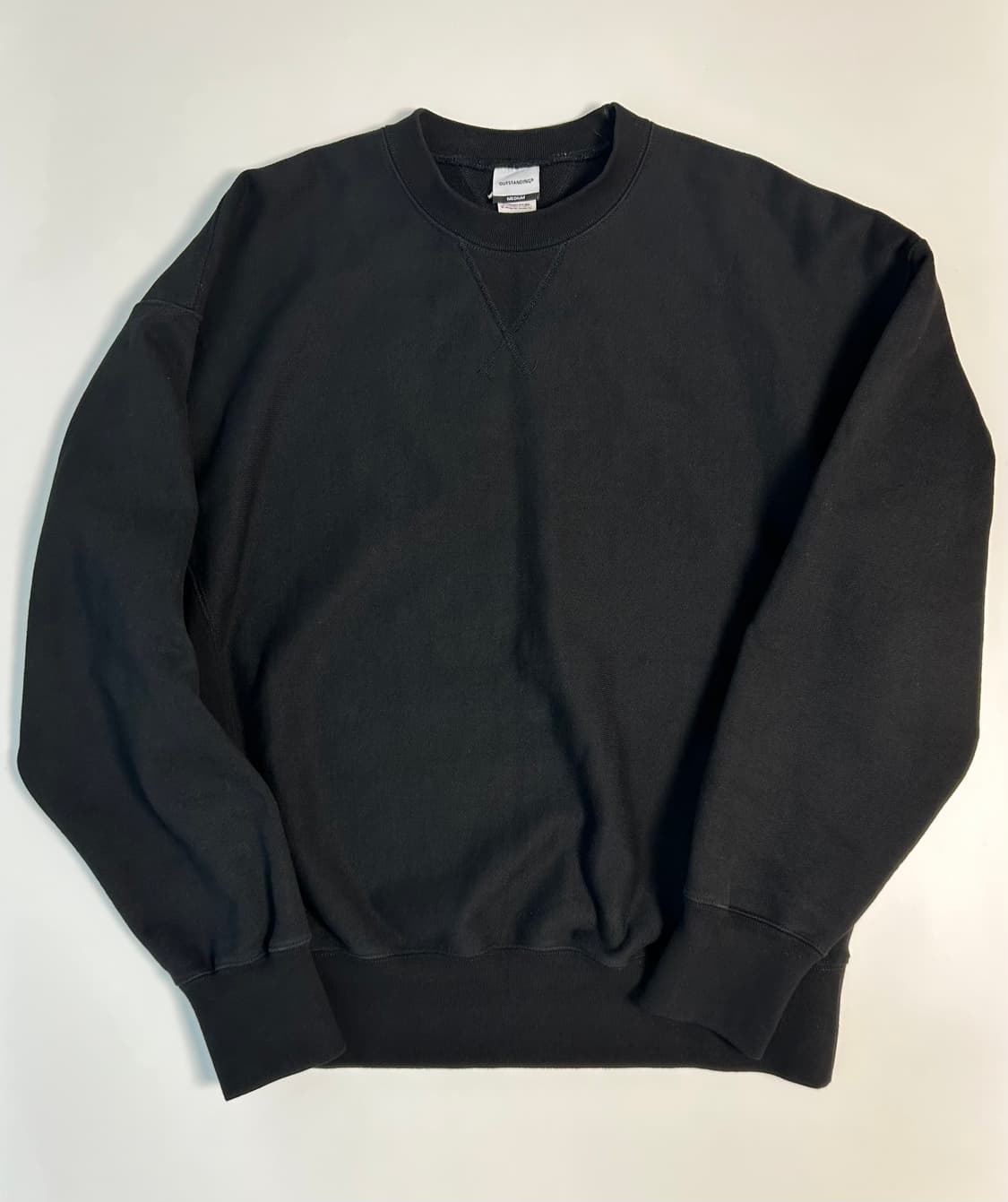 아웃스탠딩 REVERSE HEAVY SWEAT BLACK 셋압 상품이미지7